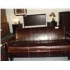 Image 1 : Brown Leather Sofa Bed