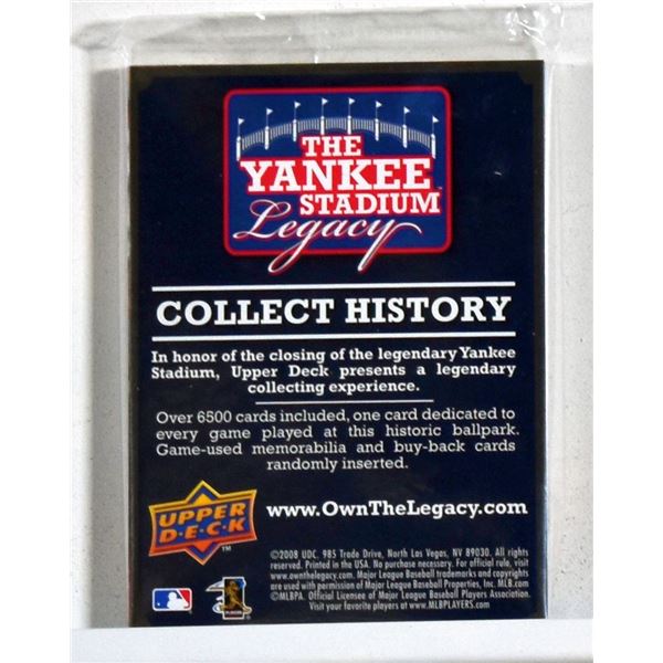 Baseball Cards - 2008 The Yankee Stadium Legacy, sealed pack