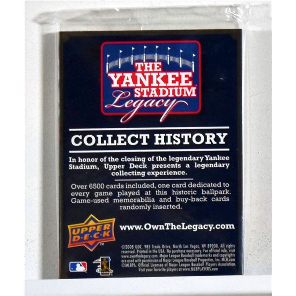 Baseball Cards - 2008 The Yankee Stadium Legacy, sealed pack