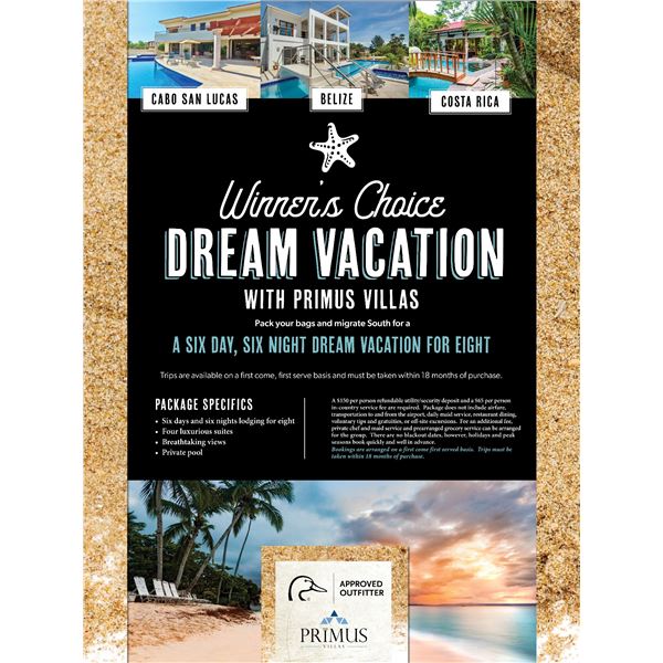 Costa Rica Dream Vacation for 8 with Primus Villas