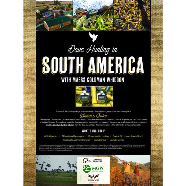 WINNER’S CHOICE DOVE HUNT FOR 5 HUNTERS