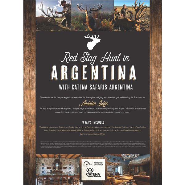 Red Stag hunting for two in Argentina