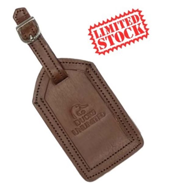 leather luggage tag