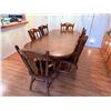 Image 9 : DINING TABLE - WALTER OF WABASH - TWO CAPTAIN’S CHAIRS AND FOUR DINING CHAIRS