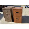 Image 1 : METAL, TWO-DRAWER FILING CABINETS, LOT OF TWO
