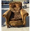 Image 1 : VINTAGE VELVET ARMCHAIR WITH WOOD TRIM
