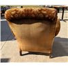 Image 7 : VINTAGE VELVET ARMCHAIR WITH WOOD TRIM