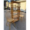 Image 3 : OPEN SIDE MISSION STYLE BOOKSHELF AND TWO BENT BACK CHAIRS