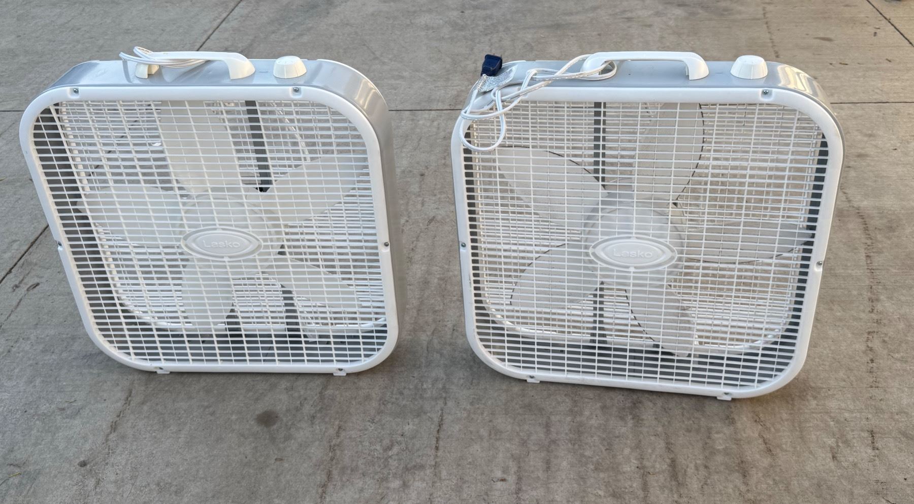 BOX FANS, PAIR