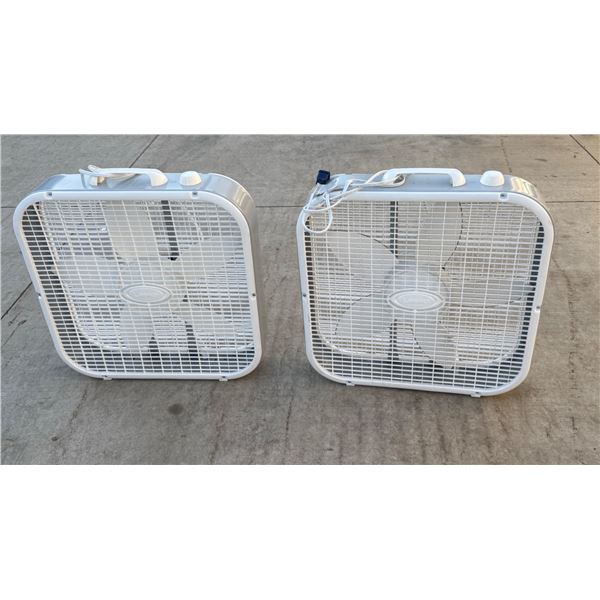BOX FANS, PAIR