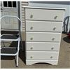 Image 3 : TALL DRESSER - FIVE DRAWERS, AND STEP LADDER