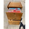 Image 9 : WOODEN TWO-DRAWER FILING CABINET