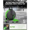 Image 5 : Dewenwils 30FT Retractable Cord Reel/Power Cord Reel w/ 3-Outlets - Brand New!