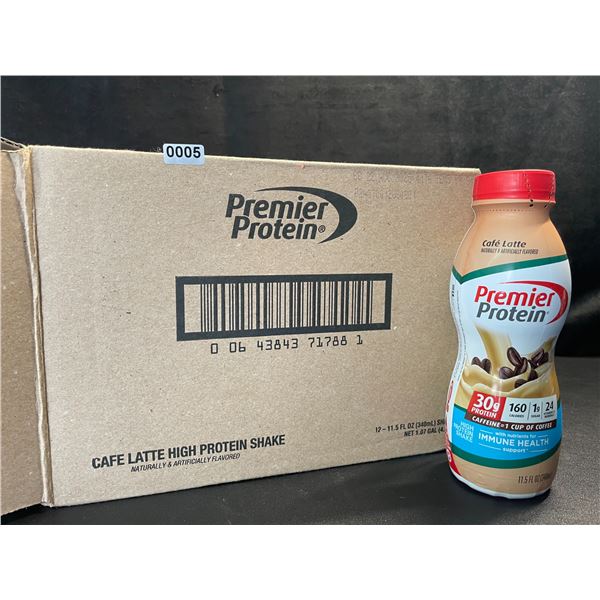 1 Case of Premier Protein Cafe Latte High Protein Shakes (12 x 340ml Shakes) - BB: AUG 22/2025