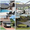 Image 7 : 1 Vaslon Sun Shade Sail (10FT x 13FT) Rectangle UV Blocking Canopy for Patio/Backyard (Grey) - New