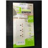Image 2 : 1 Universal Outlet Power Strip Bar w/ 4 USB-Ports (3 USB-A & 1 Type-C), 10FT Cord; 2500W - New