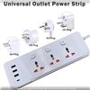 Image 6 : 1 Universal Outlet Power Strip Bar w/ 4 USB-Ports (3 USB-A & 1 Type-C), 10FT Cord; 2500W - New