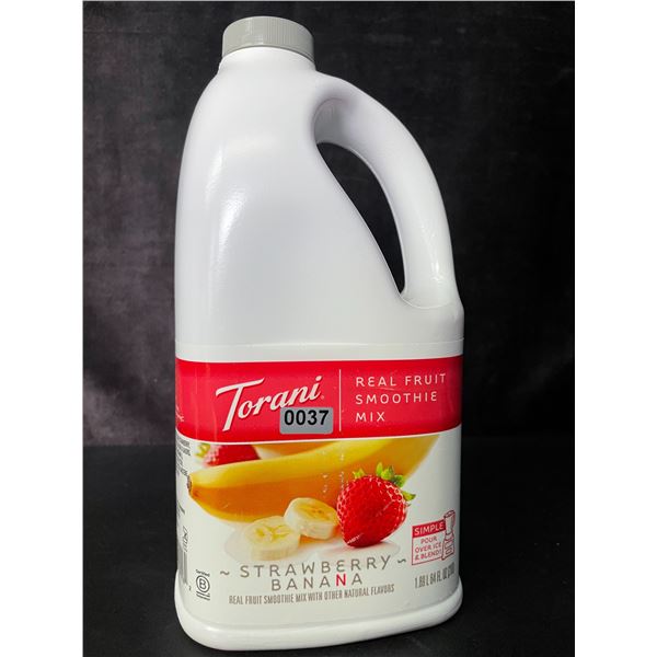 1 Jug of Torani Strawberry Banana Real Fruit Smoothie Mix - 1.89L - BB: OCT 31/2025