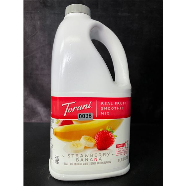 1 Jug of Torani Strawberry Banana Real Fruit Smoothie Mix - 1.89L - BB: OCT 31/2025
