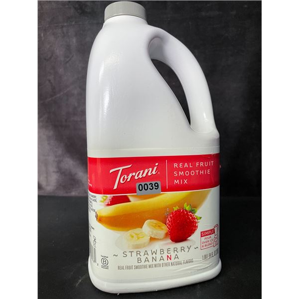 1 Jug of Torani Strawberry Banana Real Fruit Smoothie Mix - 1.89L - BB: OCT 31/2025