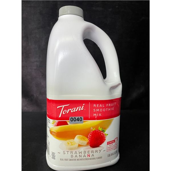 1 Jug of Torani Strawberry Banana Real Fruit Smoothie Mix - 1.89L - BB: OCT 31/2025
