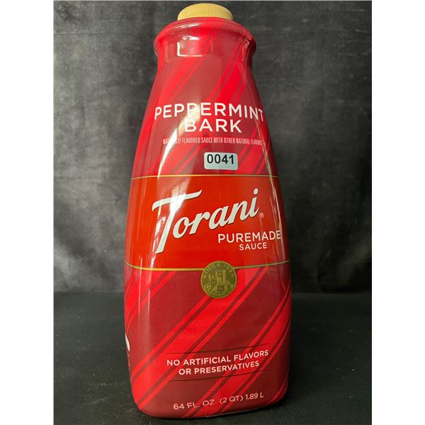 1 Torani Puremade Peppermint Bark Sauce - 1.89L (64 oz) - New (BB: JUL 26/2025)