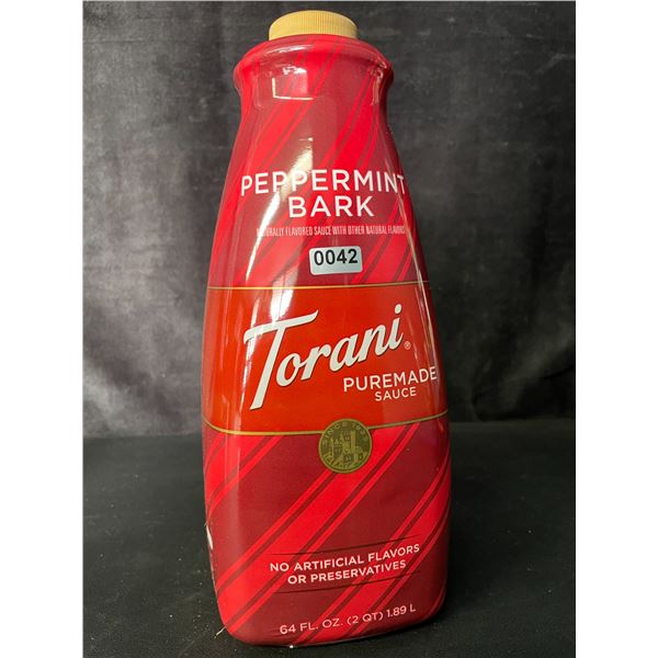 1 Torani Puremade Peppermint Bark Sauce - 1.89L (64 oz) - New (BB: JUL 26/2025)