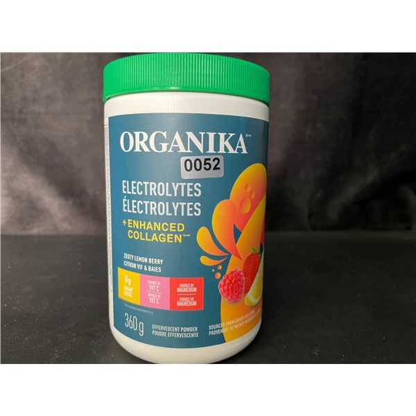 1 Organika Electrolytes + Enhaced Collagen Powder; Zesty Lemon Berry - 360G (Exp:11/2026) - New