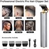 Image 5 : 1 T9 Professional Hair Trimmer Set for Men - Cordless Hair Clippers w/ 4 Combs & USB Charging - New