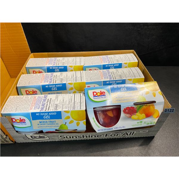 1 Case of Dole Fruit Cups; Mixed Fruit in Cherry Gel - 6 x 4-Packs Included - BB: JN 18/2025 - New