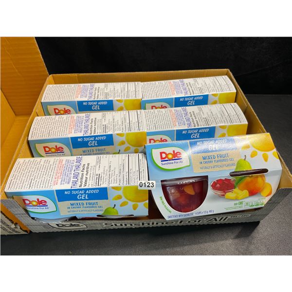 1 Case of Dole Fruit Cups; Mixed Fruit in Cherry Gel - 6 x 4-Packs Included - BB: JN 18/2025 - New