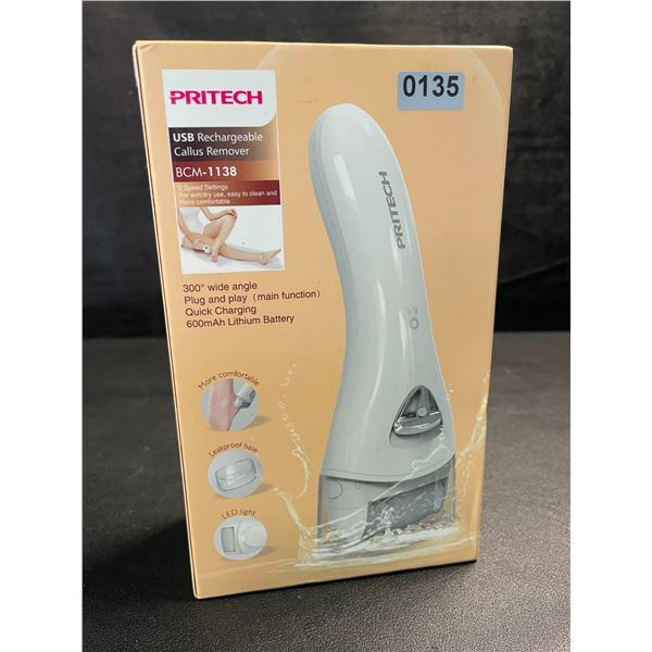 1 Pritech USB Rechargeable Callus Remover for Heels/Feet - Brand New