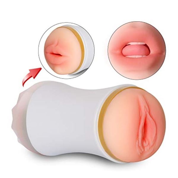 1 Loverbeby Male Sex Toy - "Realistic" Silicone Mouth with Teeth/Tongue and Vagina - New Sealed