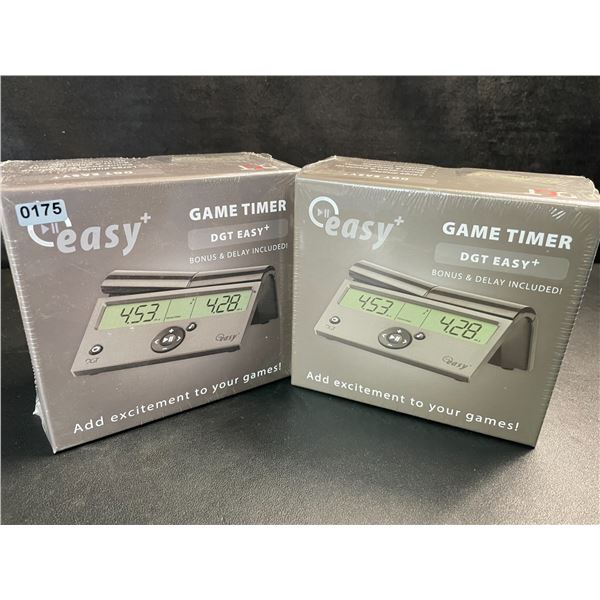 2 DGT Easy+ Digital Game Timers for Board Games/Chess - New Sealed