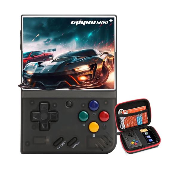 1 Miyoo Mini Plus Handheld Retro Game Console Emulator w/ 3.5" Display & Case; 64GB  - New