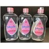 Image 1 : 3 Bottles of Johnson's Baby Oil - 591ml - New Sealed