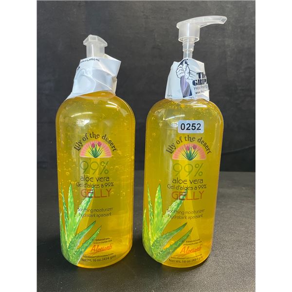 2 Lily of the Desert 99% Aloe Vera Gelly Soothing Moisturizer - 16oz - New