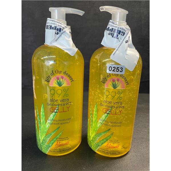 2 Lily of the Desert 99% Aloe Vera Gelly Soothing Moisturizer - 16oz - New
