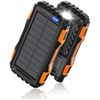 Image 1 : 1 Solar Power Bank/High-Capacity Portable Charger (42800mAh) w/ Built-In Flashlight - NEW