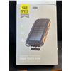 Image 3 : 1 Solar Power Bank/High-Capacity Portable Charger (42800mAh) w/ Built-In Flashlight - NEW
