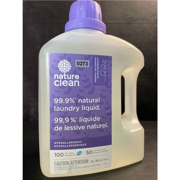 1 Nature Clean Lavender Fields 99.9% Natural Hypoallergenic Laundry Liquid - 100 Loads/3L - New