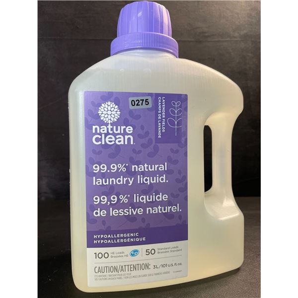 1 Nature Clean Lavender Fields 99.9% Natural Hypoallergenic Laundry Liquid - 100 Loads/3L - New