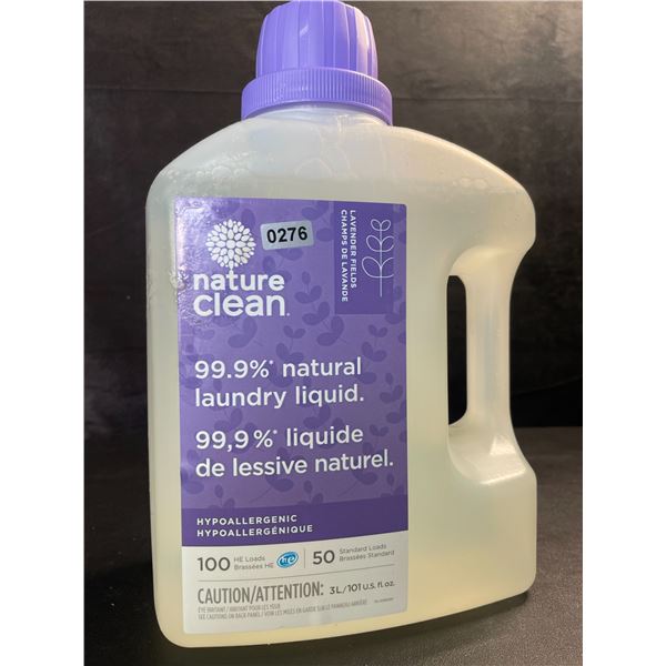 1 Nature Clean Lavender Fields 99.9% Natural Hypoallergenic Laundry Liquid - 100 Loads/3L - New