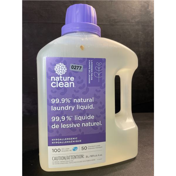 1 Nature Clean Lavender Fields 99.9% Natural Hypoallergenic Laundry Liquid - 100 Loads/3L - New