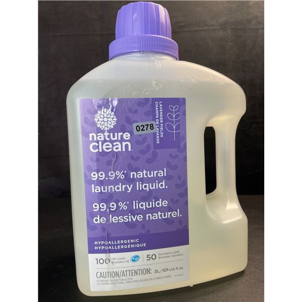 1 Nature Clean Lavender Fields 99.9% Natural Hypoallergenic Laundry Liquid - 100 Loads/3L - New