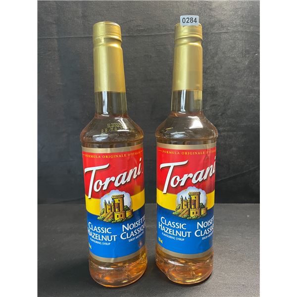 2 Torani Classic Hazelnut Naturally Flavored Syrups; 750ml Each - BB: FEB 01/2027 - New