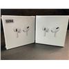 Image 1 : 2 Pairs of TWS Airpod-Style Wireless Earbuds with Charging Cases - White - New