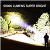 Image 2 : 1 High-Power Tactical Rechargeable LED Flashlight; Ultra-Bright (90,000 Lumens) Waterproof - NEW