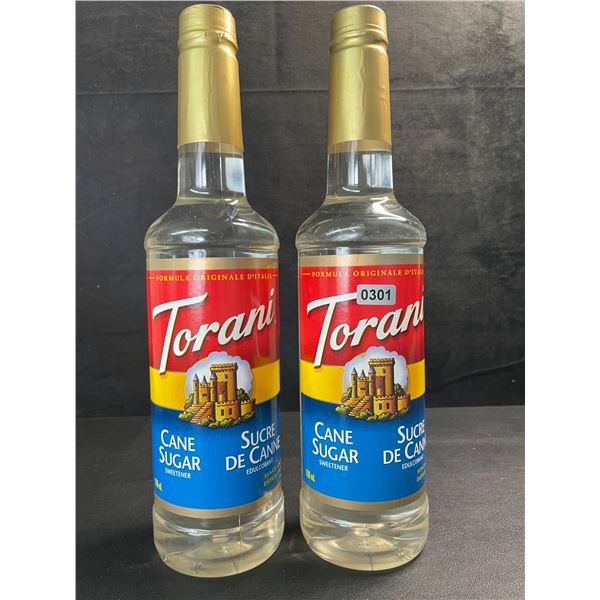 2 Torani Cane Sugar Sweeteners; 750ml Each - BB: FEB 10/2027 - New