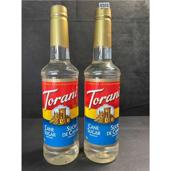 2 Torani Cane Sugar Sweeteners; 750ml Each - BB: FEB 10/2027 - New